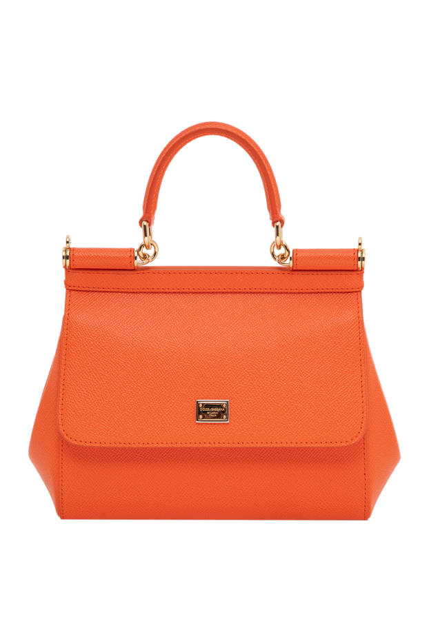 Dolce & Gabbana small orange sicily calfskin tote bag 196387 - photo 1