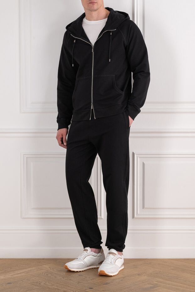 Moorer black men's suit made of thick cotton with a hood 196392 - photo 2