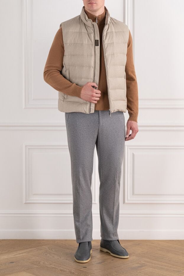 Moorer quilted down vest made of premium melange wool with added soft cashmere 196394 - photo 2