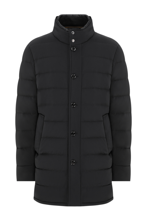 Moorer black quilted down coat with a straight silhouette, buttons and a stand-up collar 196399 - photo 1