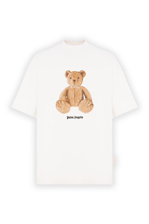 Palm Angels white cotton oversized t-shirt with teddy bear print 196407 - photo 1