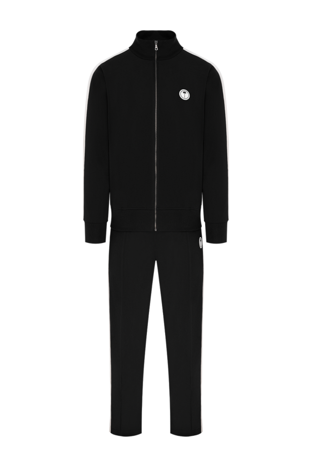 Palm Angels black men's tracksuit made of smooth polyester with stripes 196429 - photo 1