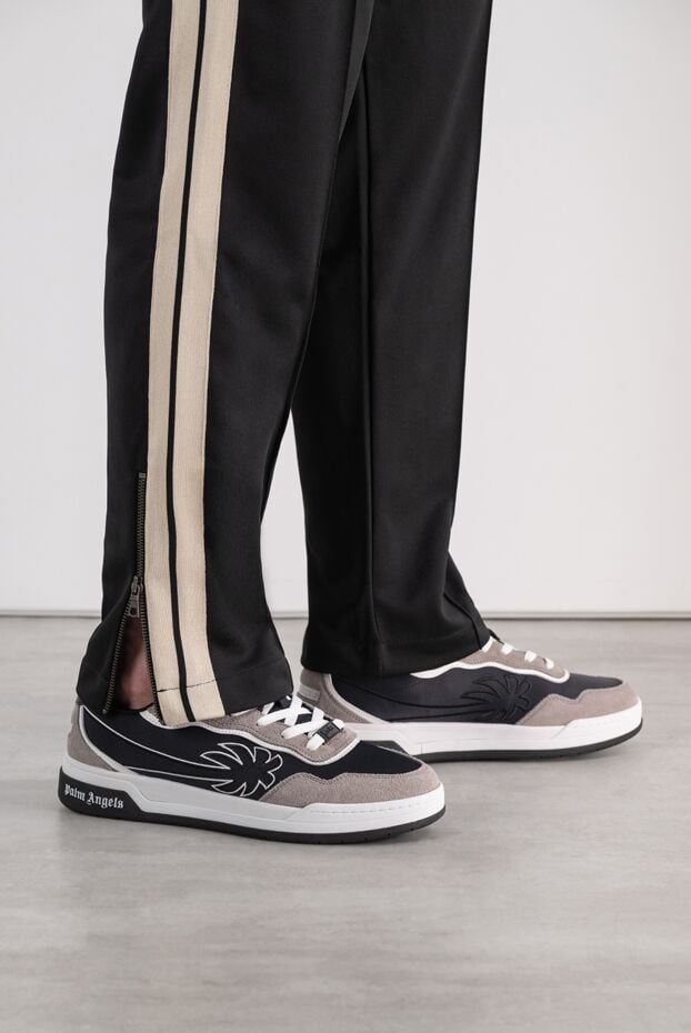 Palm Angels combination sneakers with palm tree applique and suede overlays 196437 - photo 2