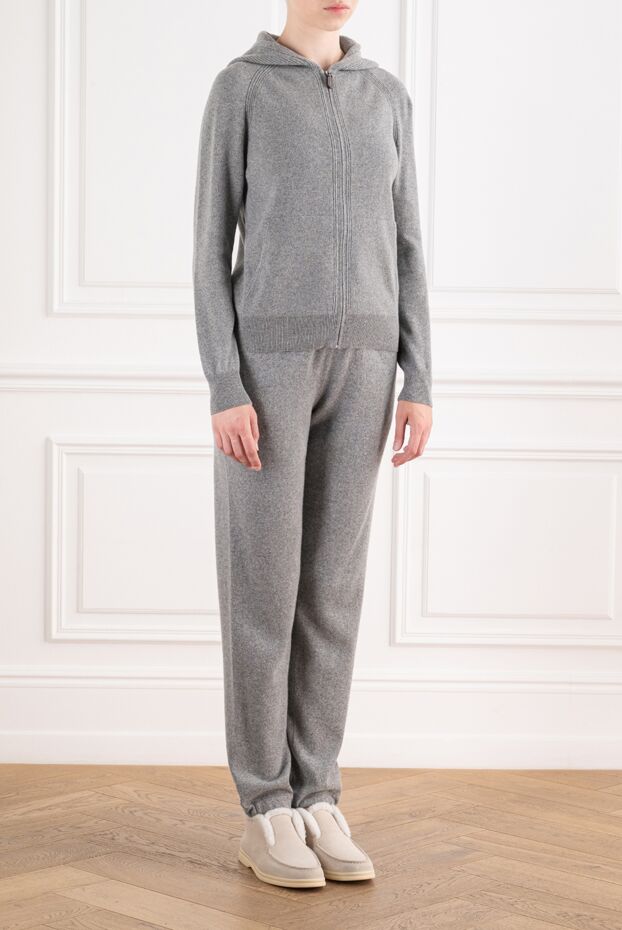 Loro Piana gray cashmere suit consisting of a zip-up hoodie and trousers 196442 - photo 3