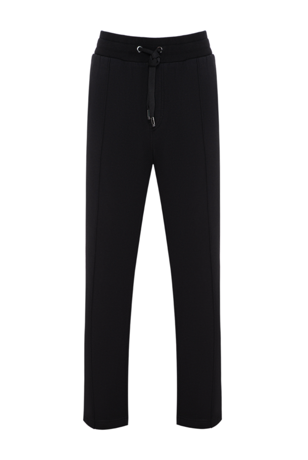 Dolce & Gabbana men's black straight-leg sweatpants made of thick italian jersey 196637 - photo 1