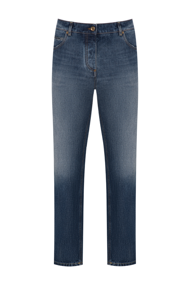 Dolce & Gabbana blue men's jeans with a branded plate and a distressed effect 196639 - photo 1
