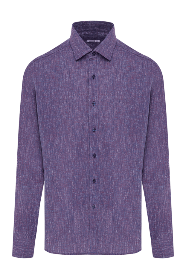 Zilli purple linen shirt with a distinctive melange texture 196678 - photo 1