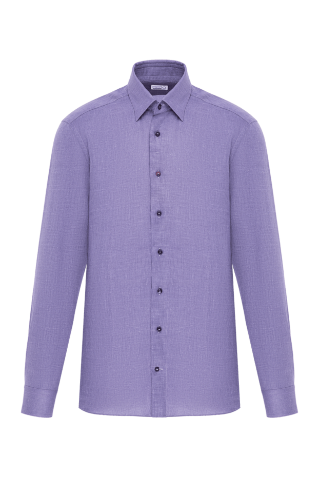 Zilli a classic-cut purple linen shirt included 196679 - photo 1