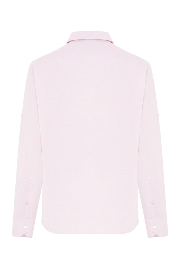 Zilli a pink shirt made from a noble combination of cotton, silk and linen 196684 - photo 3