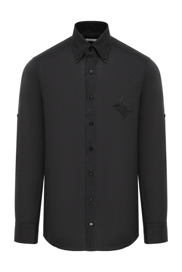 Zilli a wet asphalt-colored shirt with embroidery and convertible sleeves 196687 - photo 1