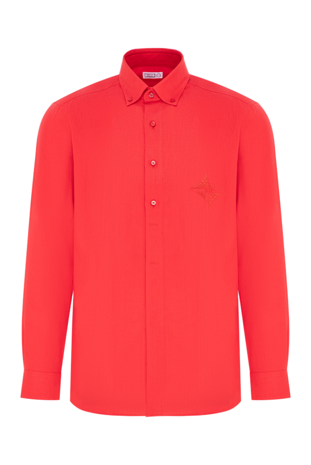 Zilli bright red linen shirt with quilted diamond pattern 196689 - photo 1