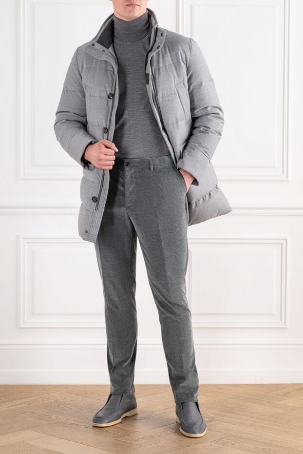 Zilli men's gray tapered corduroy trousers 196702 - photo 2