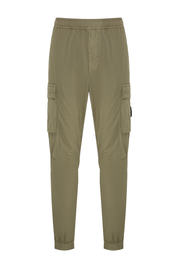 Stone Island men's khaki cargo pants with elastic cuffs 196726 - photo 1