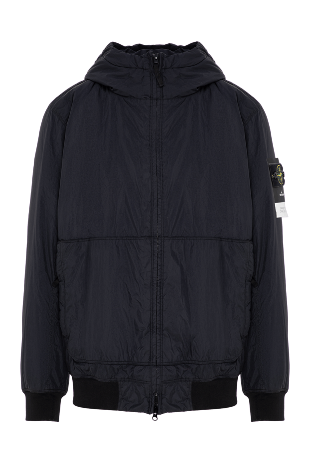 Stone Island dark blue bomber jacket made of technical, wear-resistant nylon with a hood 196734 - photo 1