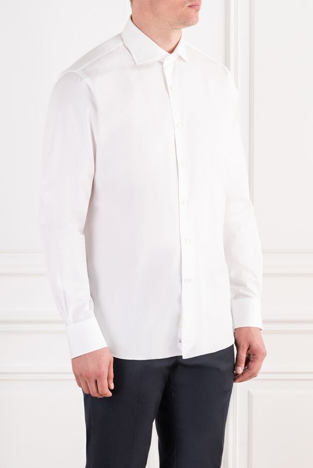 Alessandro Gherardi a crisp white cotton shirt with cufflinks and a wide-open collar 196748 - photo 3