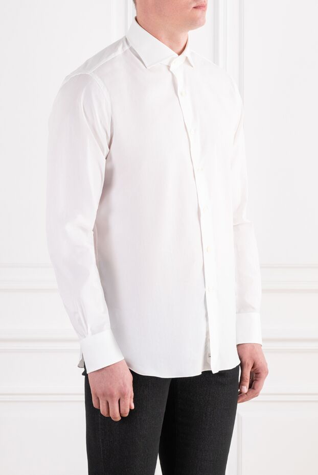 Alessandro Gherardi white classic shirt made of premium poplin with a shark collar 196759 - photo 3