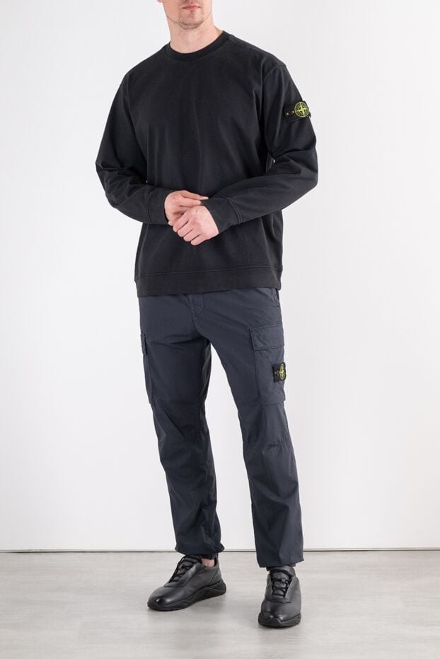 Stone Island men's gray cargo pants made of thin stretch cotton 196761 - photo 2