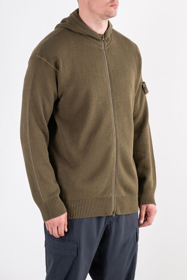 Stone Island ghost piece knitted zip-up hooded cardigan 196765 - photo 3