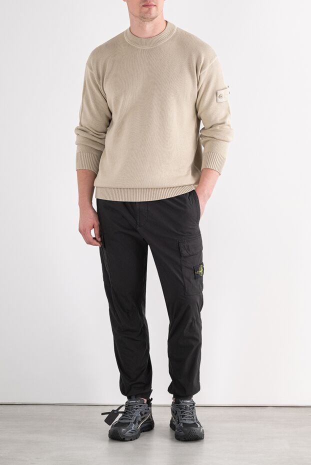 Stone Island ghost piece cashmere and cotton knit jumper in solid color 196770 - photo 2