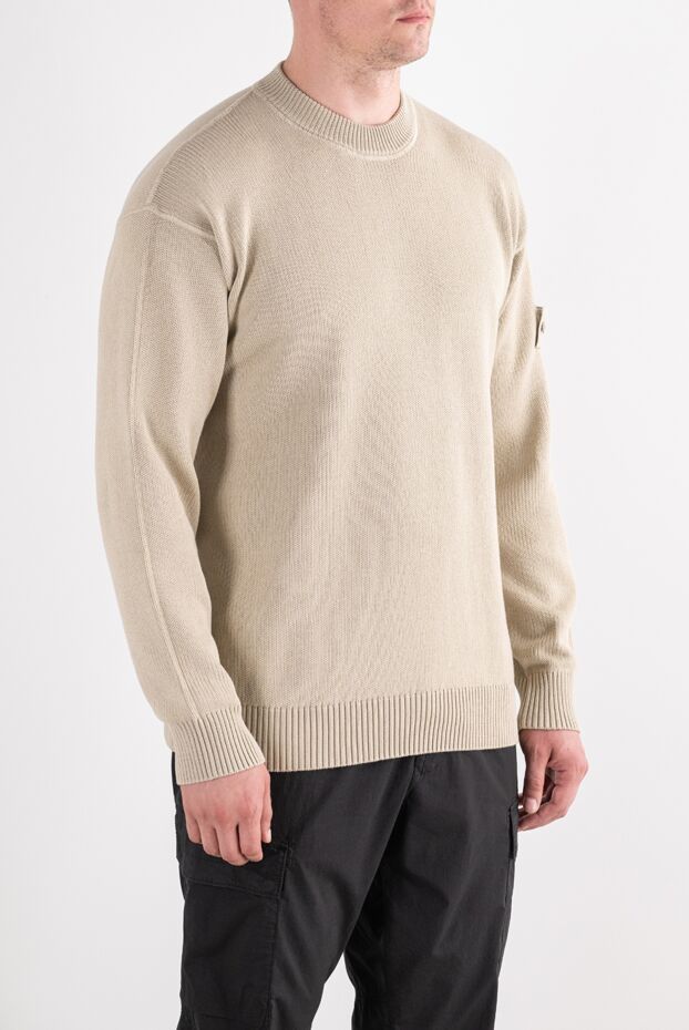 Stone Island ghost piece cashmere and cotton knit jumper in solid color 196770 - photo 3