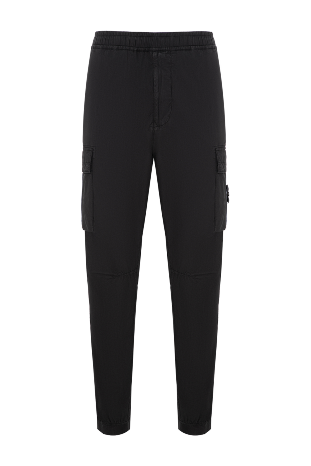 Stone Island black men's drawstring cargo pants 196776 - photo 1