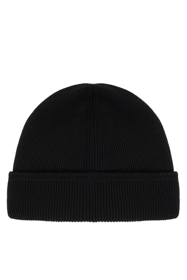 Stone Island black ribbed knit hat with textured brim 196795 - photo 3