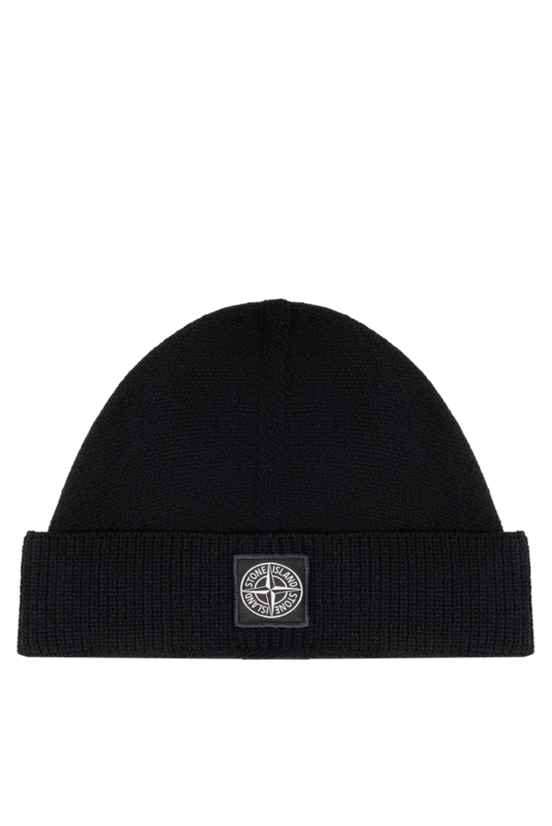 Stone Island black knitted hat with a textured cuff 196796 - photo 1