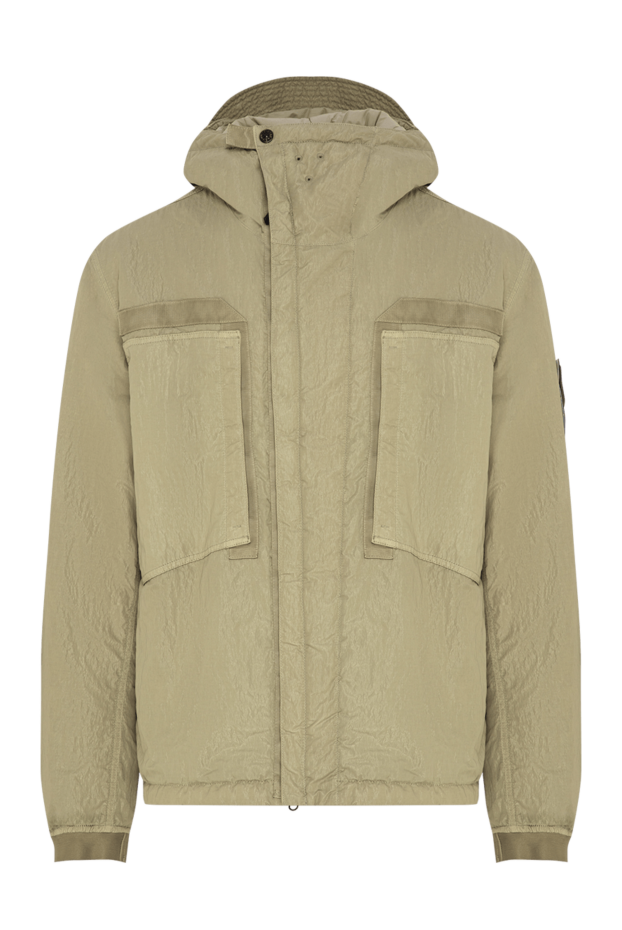 Stone Island khaki multi-pocket linen bomber jacket 196802 - photo 1