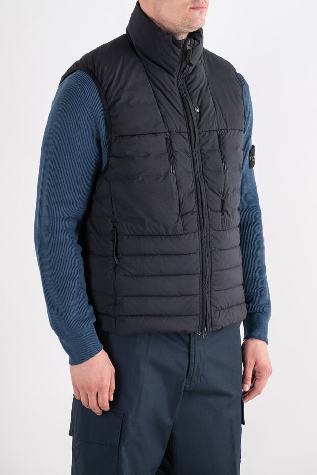 Stone Island black matte technical nylon vest with seamless stitching 196804 - photo 3