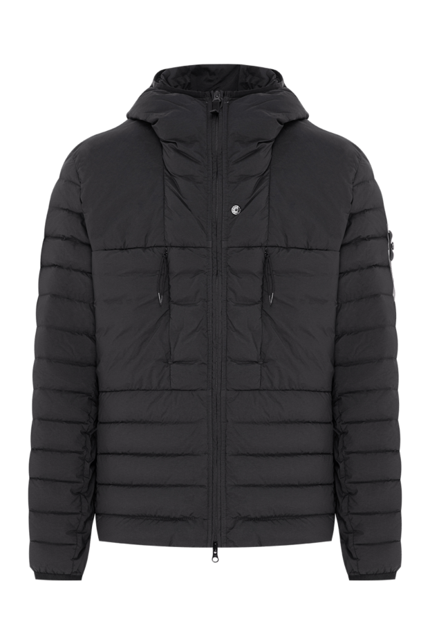 Stone Island black quilted down jacket with a hood and chest pockets with zippers 196806 - photo 1