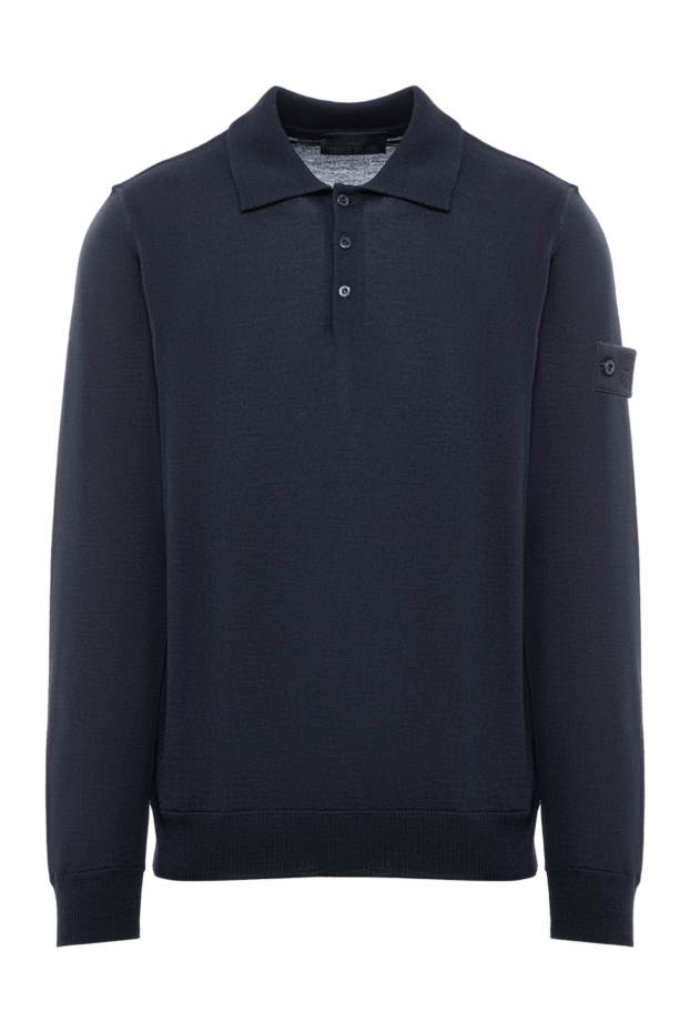 Stone Island stone island ghost blue long sleeve wool polo 196809 - photo 1