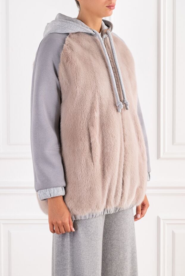 Blancha reversible cashmere and mink fur hoodie jacket 196810 - photo 3