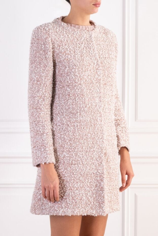 D.Exterior pink cropped tweed coat with a loose silhouette 196811 - photo 3