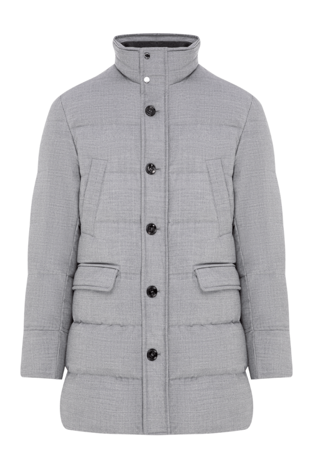 Moorer light gray men's down jacket barbieri-ll made of wool and cashmere 196817 - photo 1
