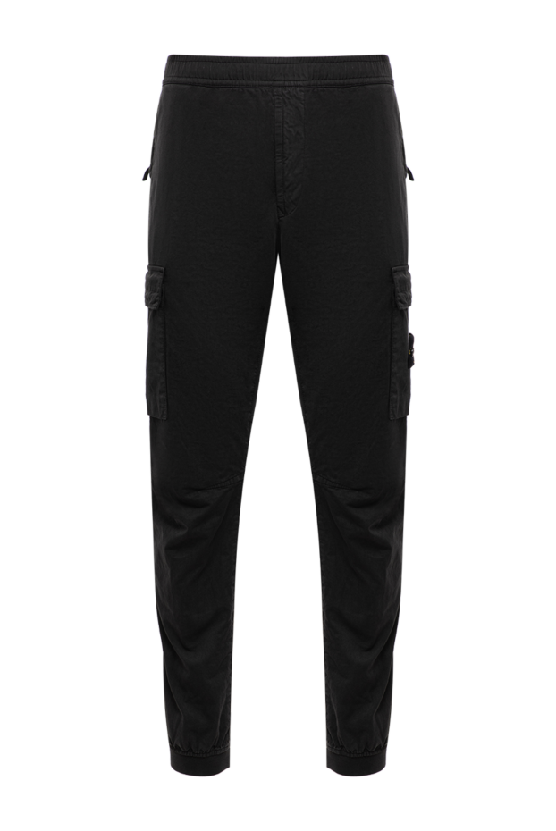 Stone Island tapered cargo pants in deep black with side pockets 196850 - photo 1