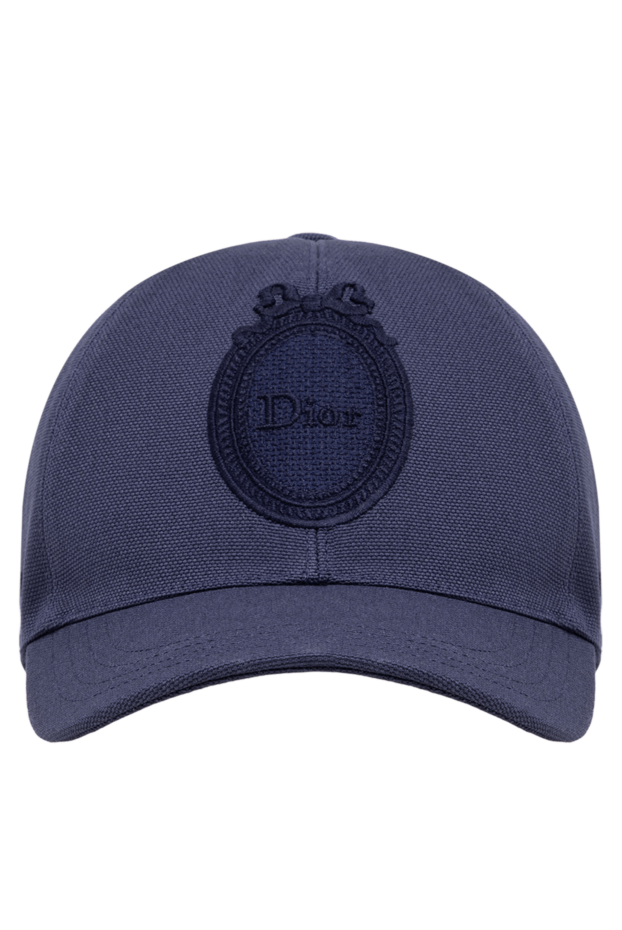Dior medaillon navy blue cotton baseball cap with 3d embroidery 196870 - photo 1