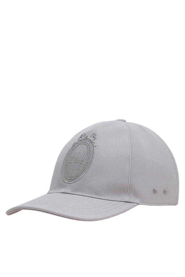 Dior gray cotton baseball cap with 3d embroidery medaillon 196871 - photo 3