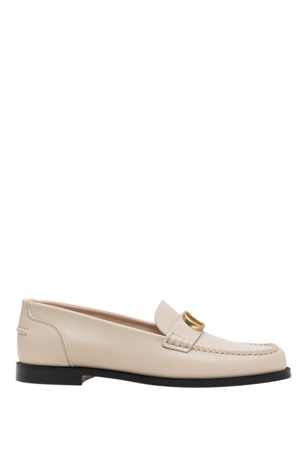 Dior cream leather palais loafers with gold monogram on the vamp 196876 - photo 1