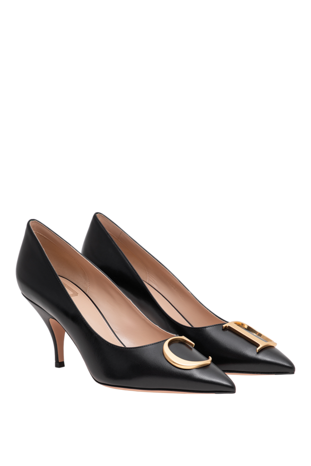 Dior black sheepskin initial pumps 196879 - photo 3