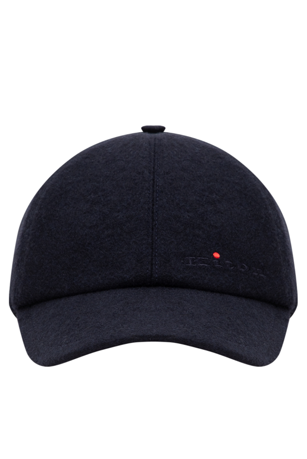 Kiton blue cashmere baseball cap with embroidery and signature dot 196892 - photo 1