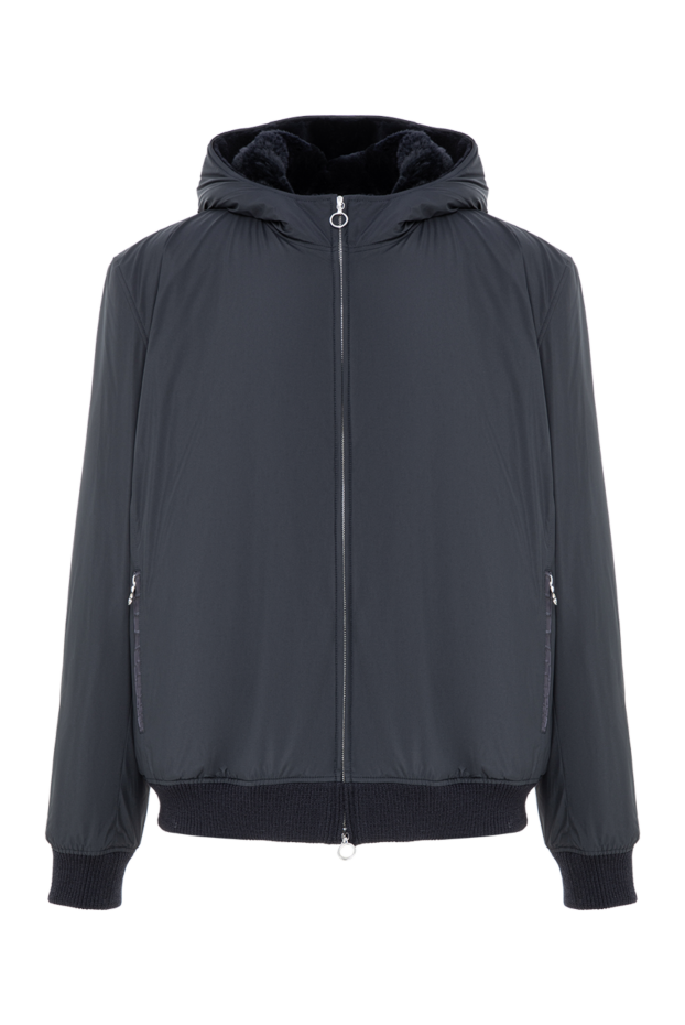 Seraphin текстильна куртка на хутряній підкладці з капюшоном та деталями зі шкіри крокодила. 197072 - фото 1
