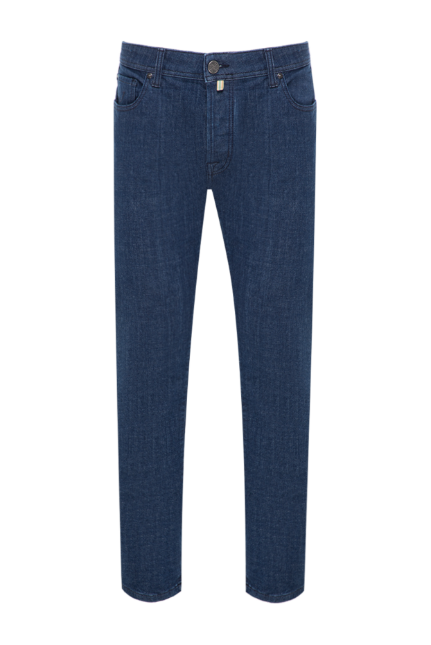 Jacob Cohen blue straight-leg jeans with contrasting green trim and patch 197127 - photo 1