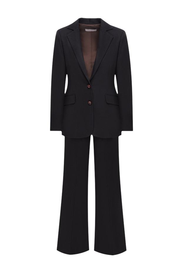 D.Exterior single-breasted classic suit made of smooth, dense obsidian-toned fabric 197143 - photo 1