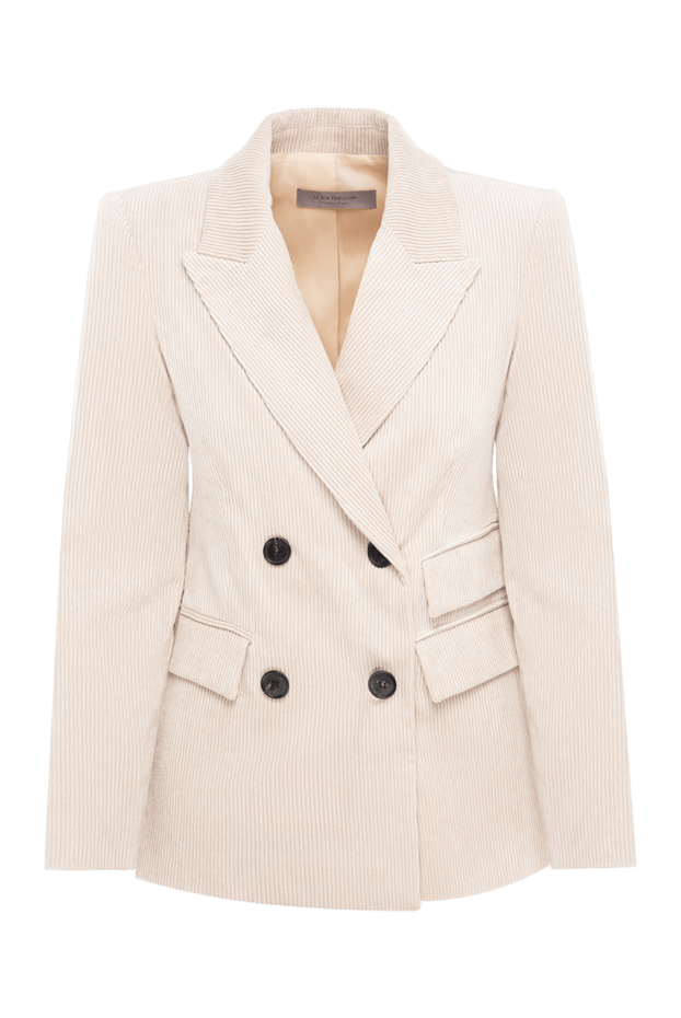 D.Exterior double-breasted cream corduroy jacket with accent pockets 197144 - photo 1
