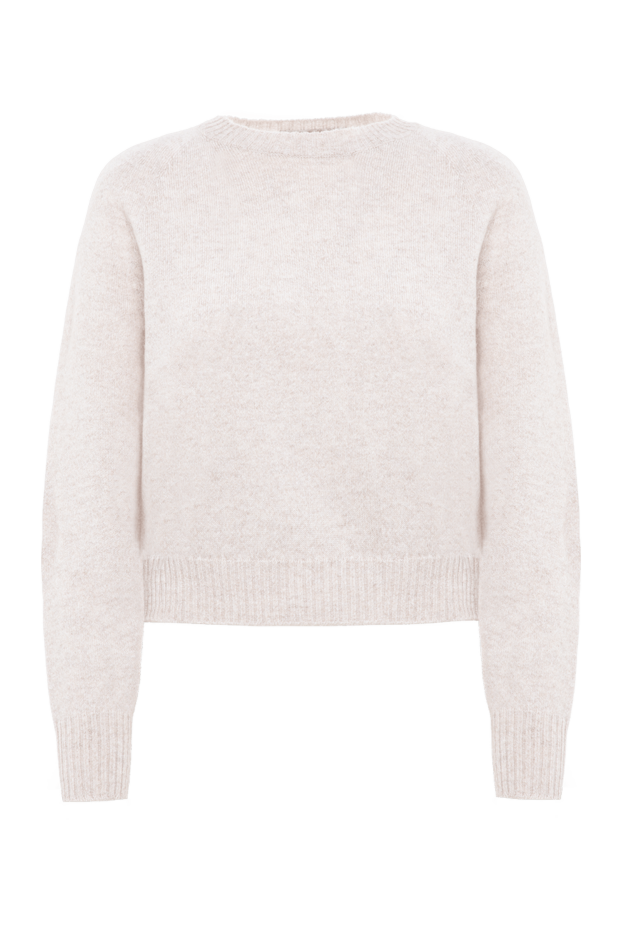 D.Exterior cropped cashmere jumper with a round neck in a delicate melange shade 197150 - photo 1