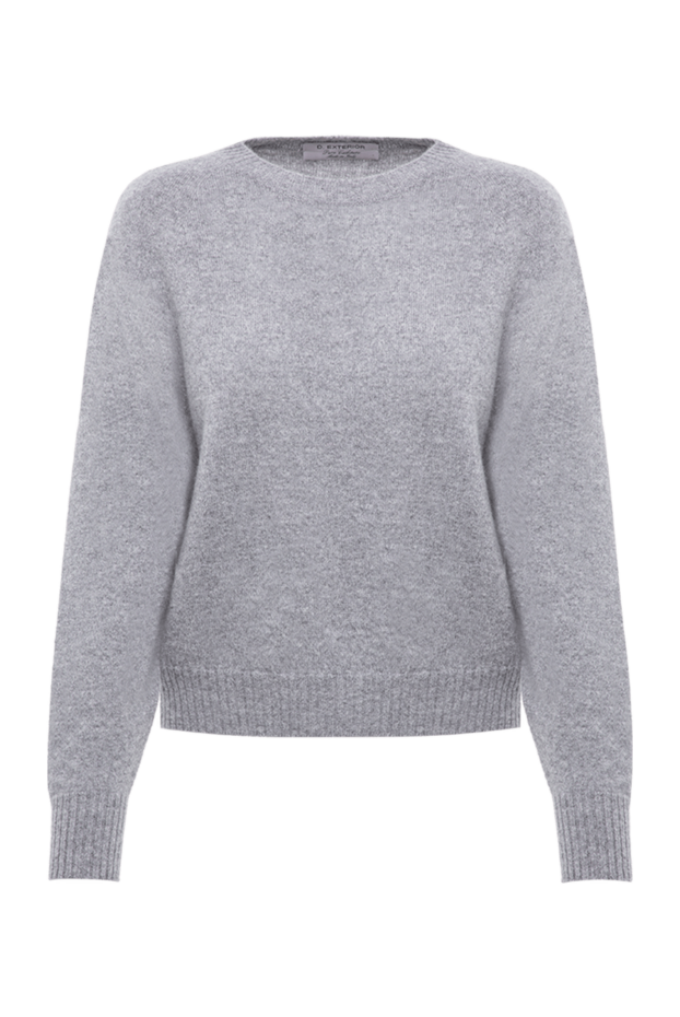 D.Exterior fine knit cashmere crew neck jumper in a marled steel shade 197151 - photo 1