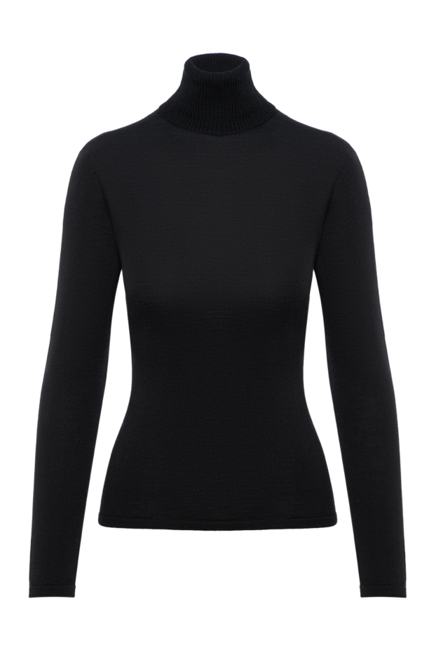 D.Exterior classic knitted turtleneck in obsidian shade with a high turn-down collar 197155 - photo 1