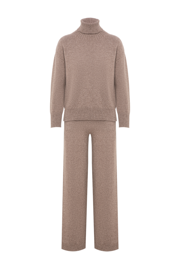 D.Exterior knitted cashmere suit in cappuccino shade with a voluminous turtleneck 197160 - photo 1