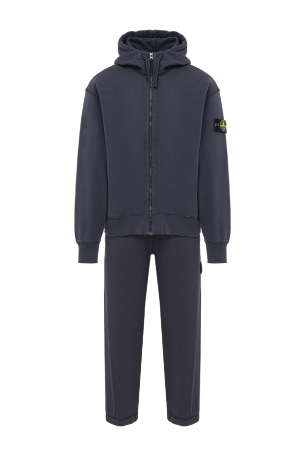 Stone Island slate-colored tracksuit made of thick cotton jersey 197191 - photo 1