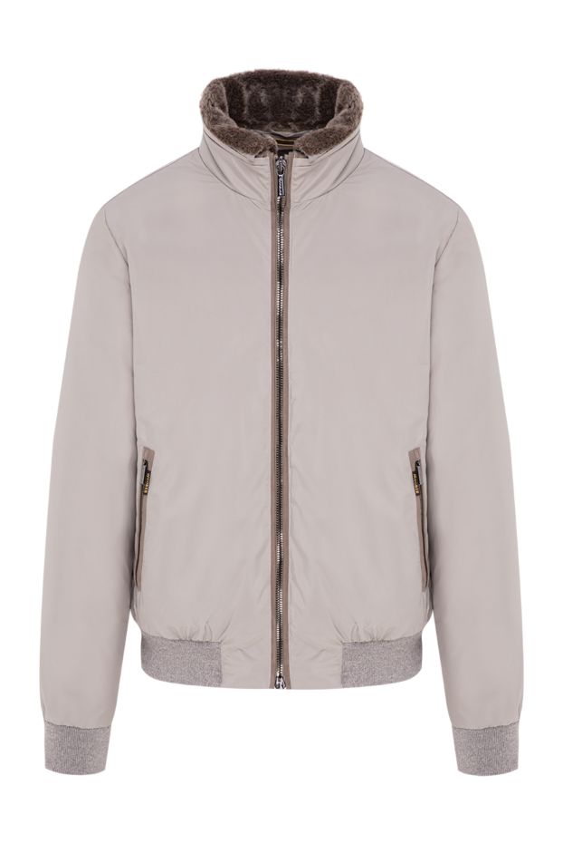 Moorer belatti bomber jacket with natural fur lining and a stand-up collar 197386 - photo 1